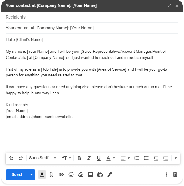 How to write email to a Company