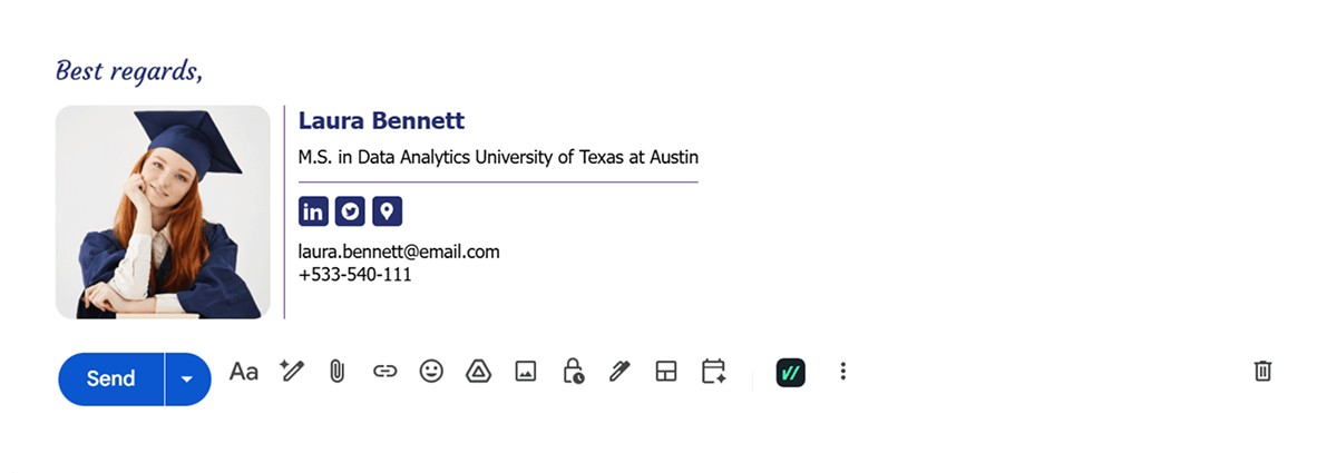 Email Signature Example For Student