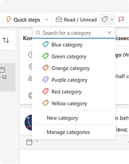 Outlook folders vs. categories: using both for best results