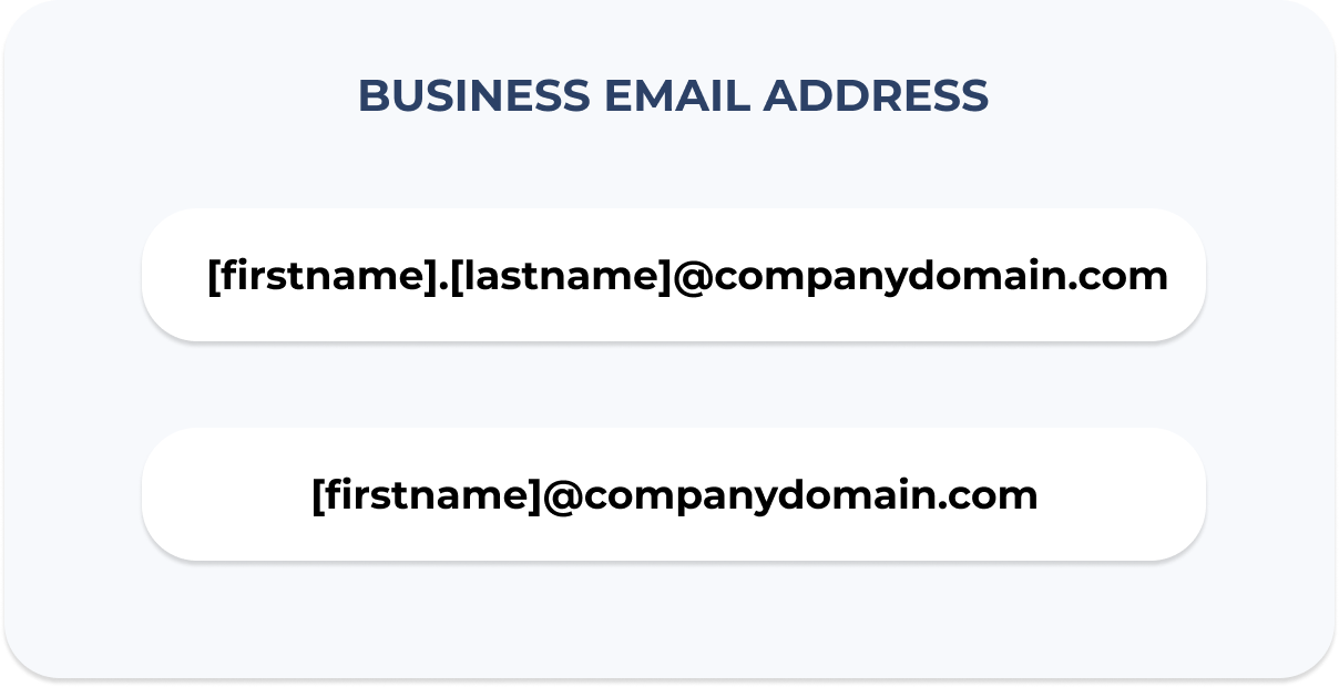 BUSINESS EMAIL ADDRESS