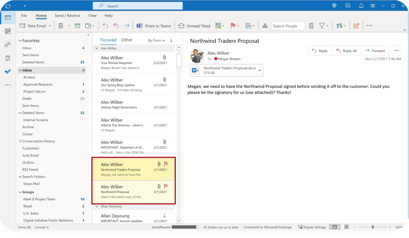 How to organize Outlook email using folders and rules