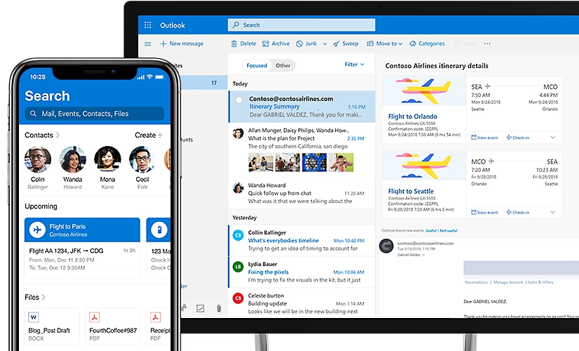 outlook for business features