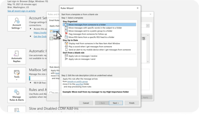 Setting up Rules in Outlook: Guide to a Tidy Inbox | MySignature