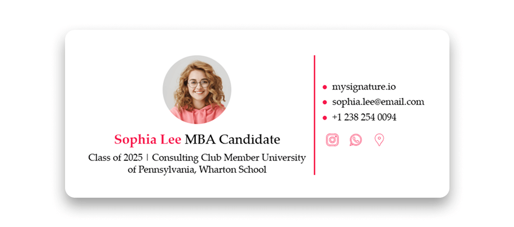 Examples of a graduate student email signature