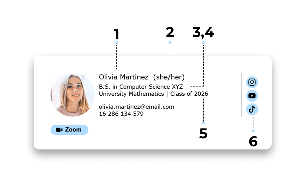 Student Email Signature Example