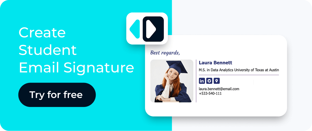 mysignature-banner for student email signature