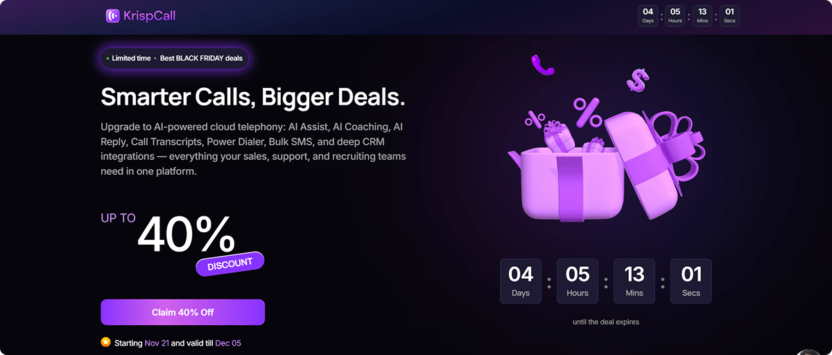 KrispCall  Black Friday Deal