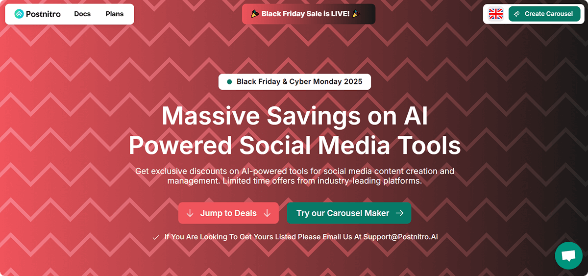 Postnitro Black Friday Deal