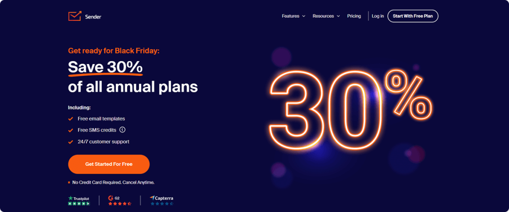 Sender Black Friday Deal