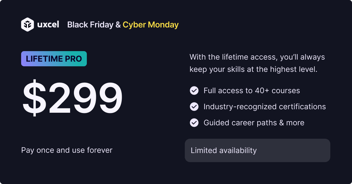 Uxcel Black Friday Deal