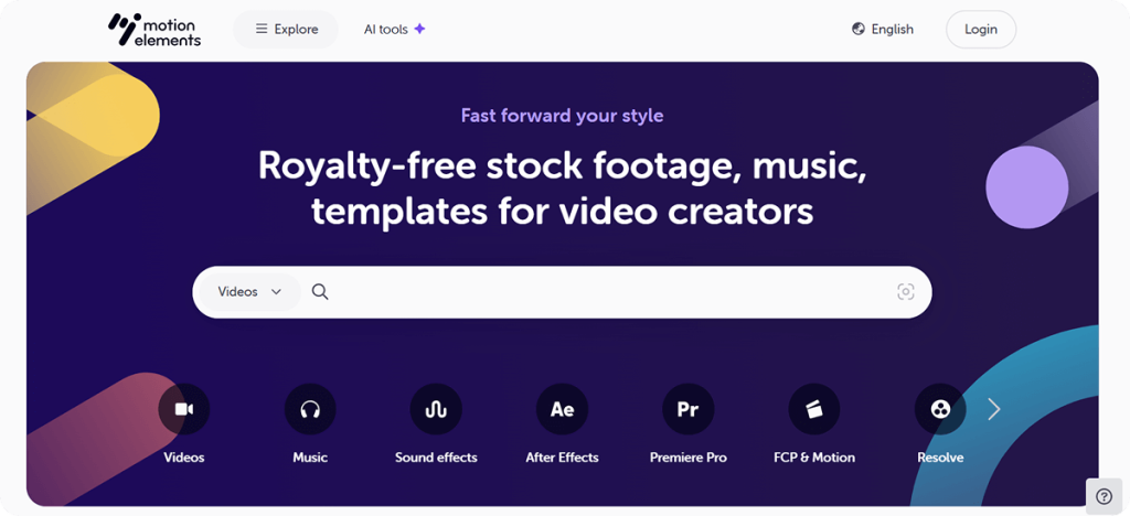 Motionelements – a plain video API for minimalistic clips