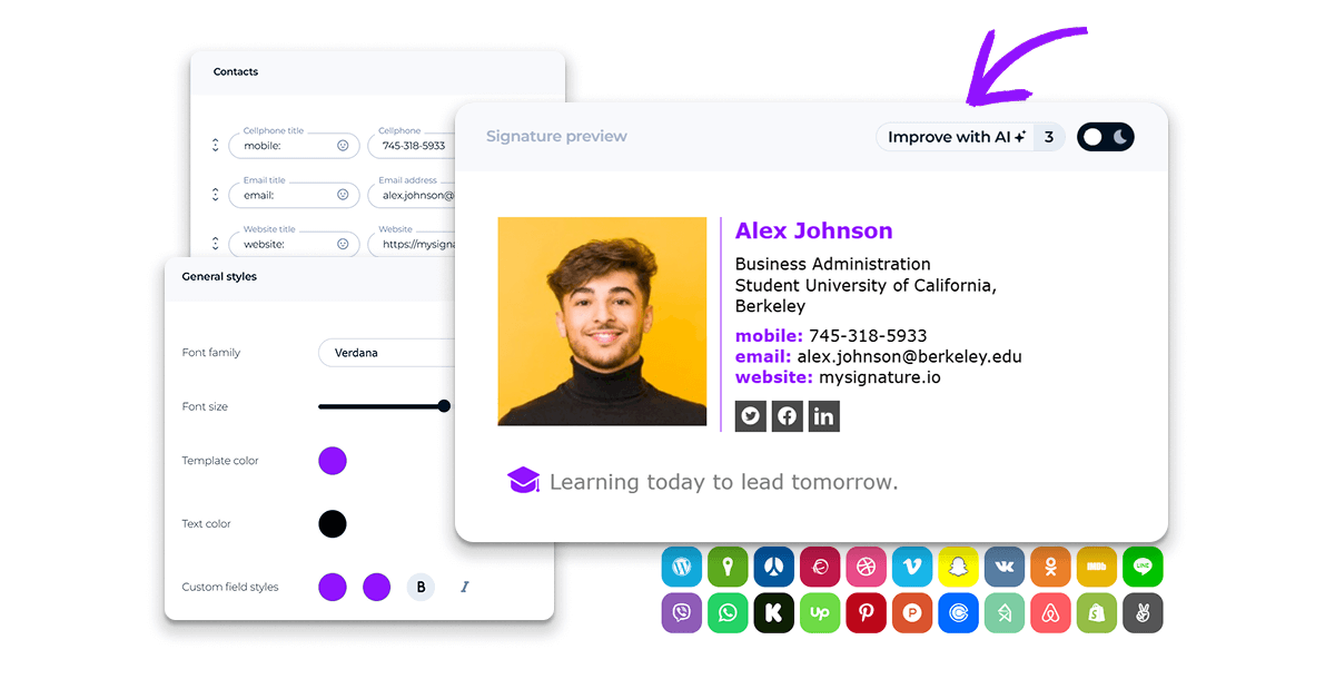 Email Signature for Student