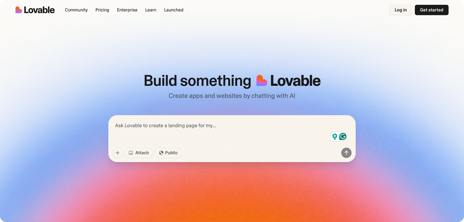 Lovable homepage go-to platform for vibe marketing