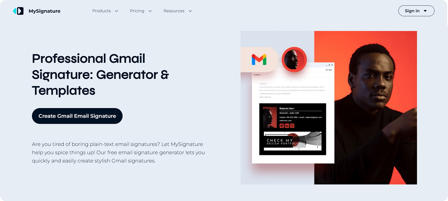 MySignture Email Signature Generator