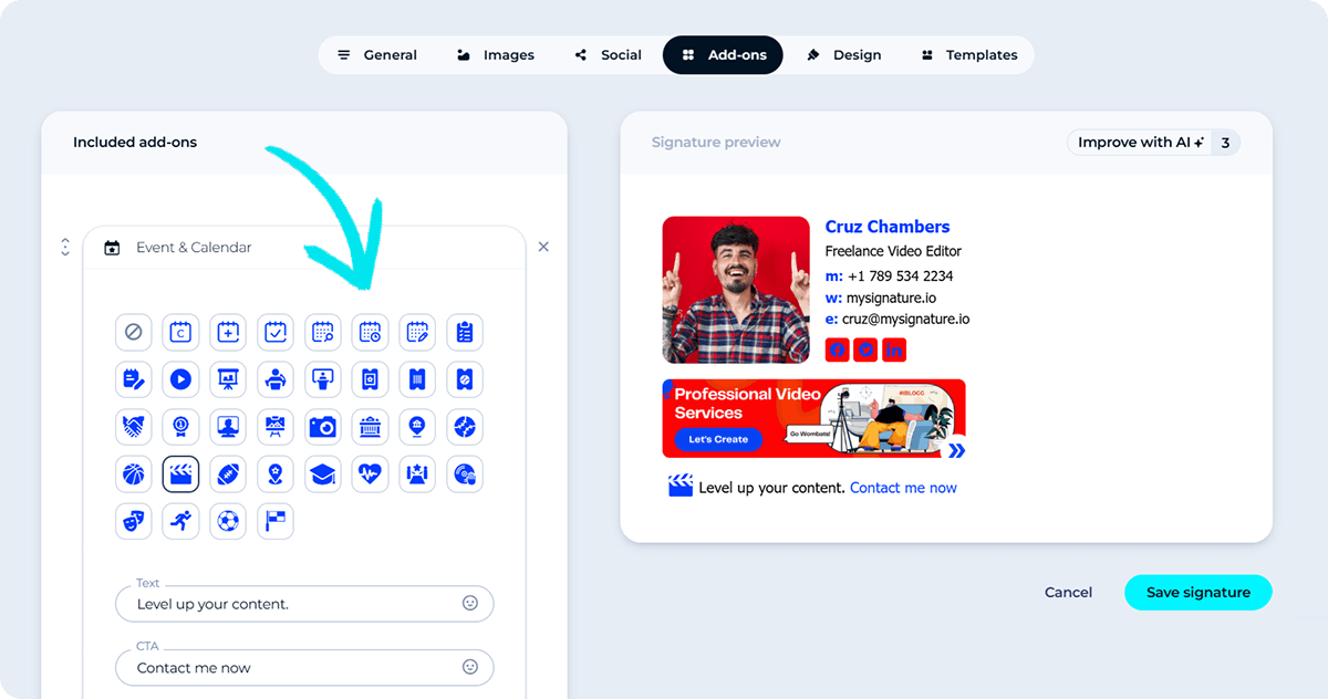 Customize Email Signature