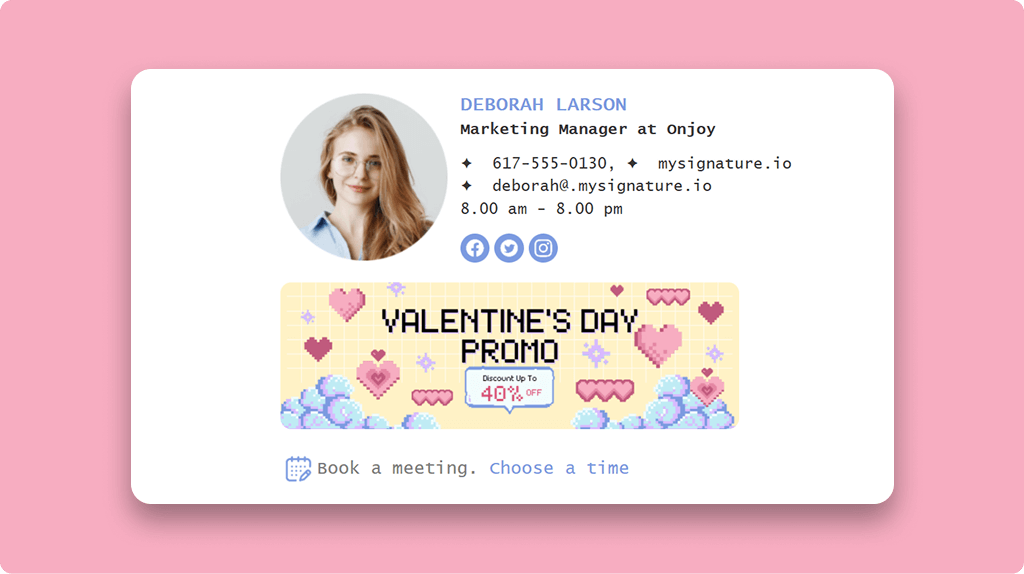 Email Signature with Seasonal banners for promotions