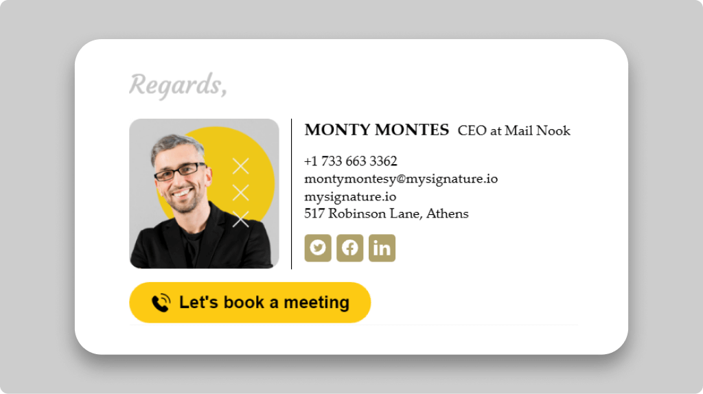 Small Business Owner Email Signature Example