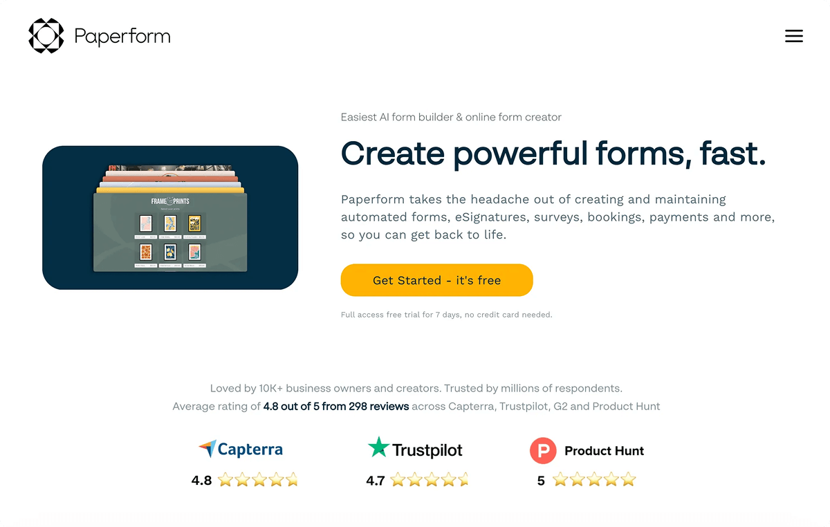 Paperform Black Friday Deal