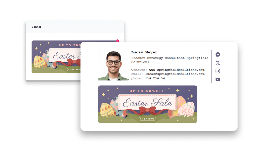 Easter Sale Banner With Promotional OffersExample