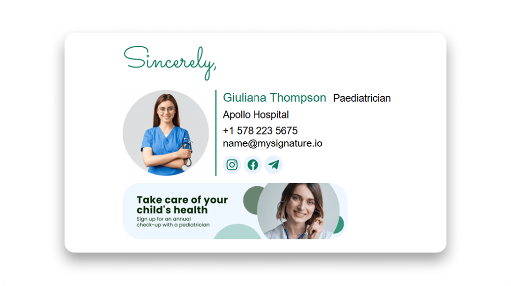 Email Signature for the Doctor
