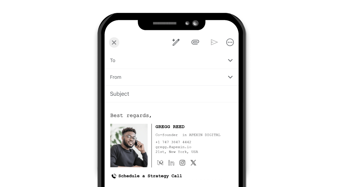 Mobile Email Signature