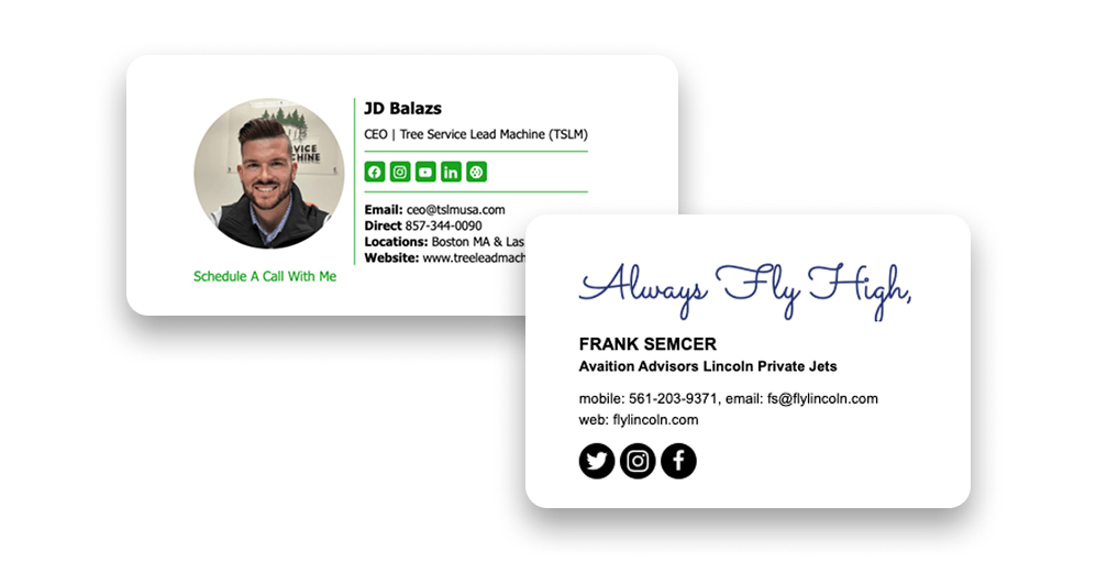 Example of CEO Email Signatures