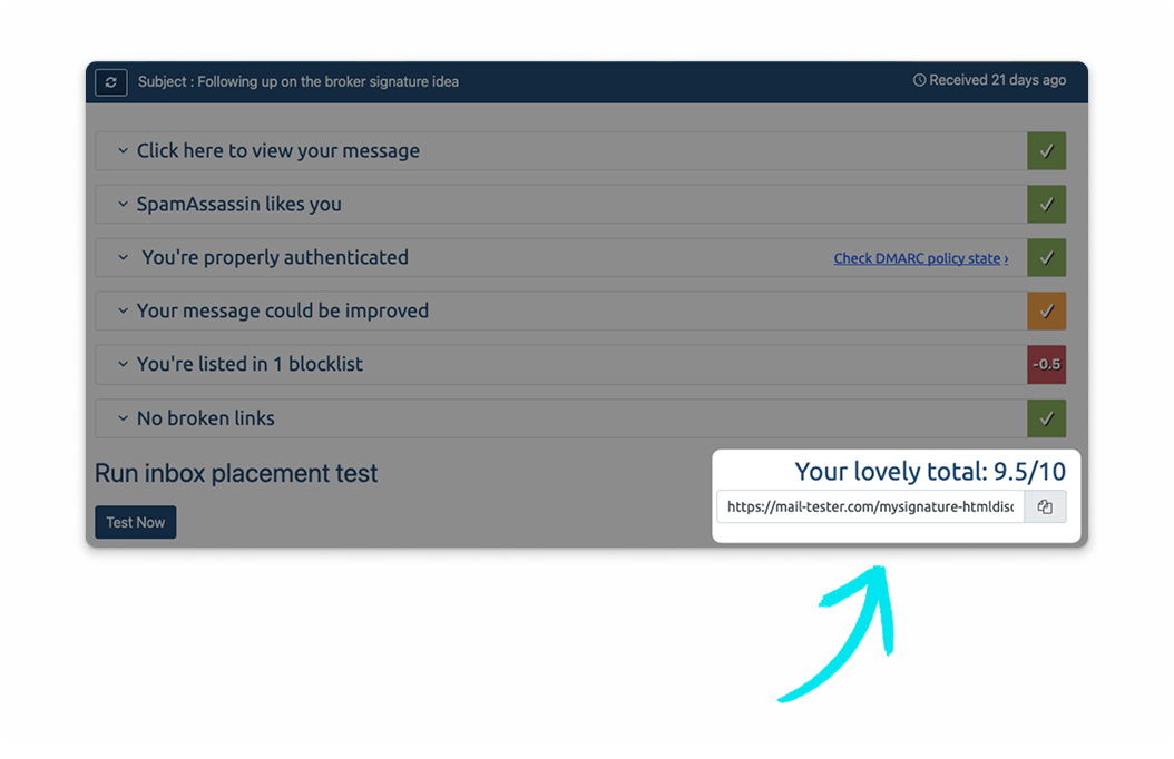 The result of Marketing-heavy signature