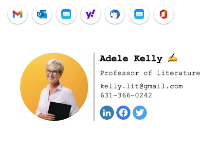 Create an impressive professor email signature