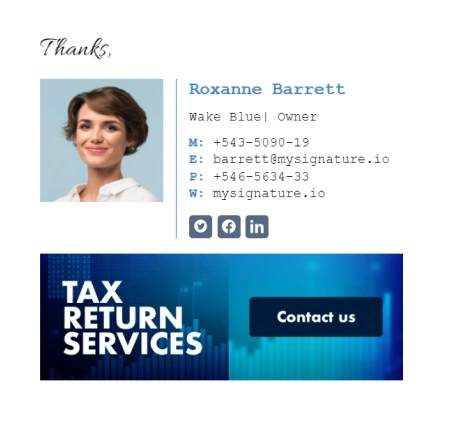 Business owner email signature templates