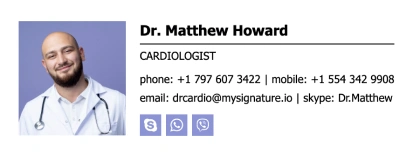 Template for doctor signatures