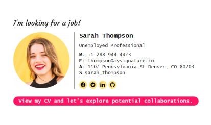 Email signature templates for job seekers