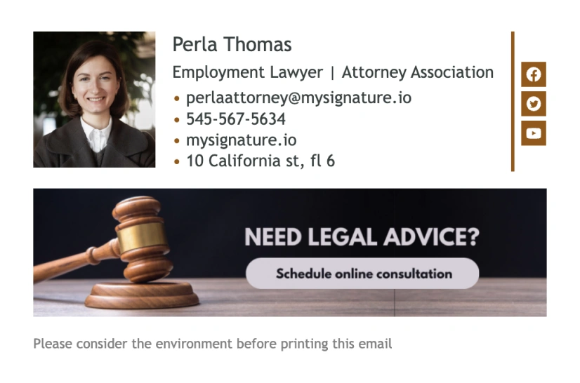 Best attorney email signature templates