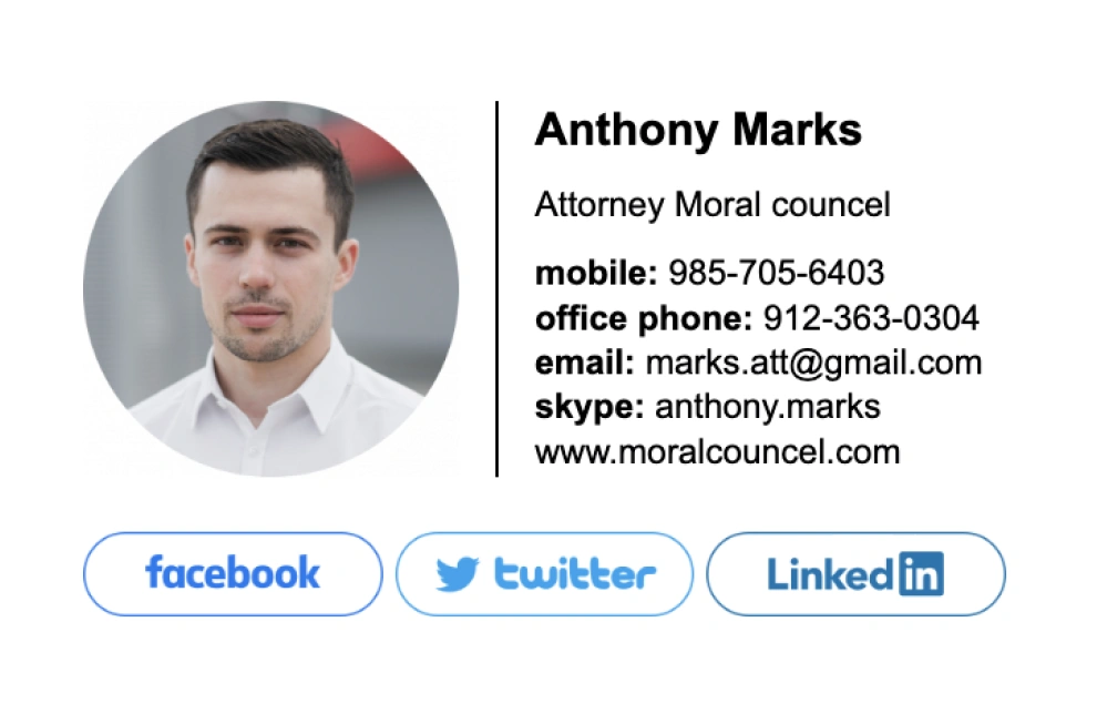 Social media profiles