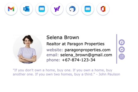 Add a Real Estate Quote to Your Email Signature with MySignature