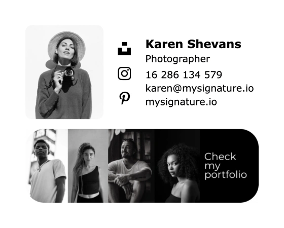 Email signature for photographer